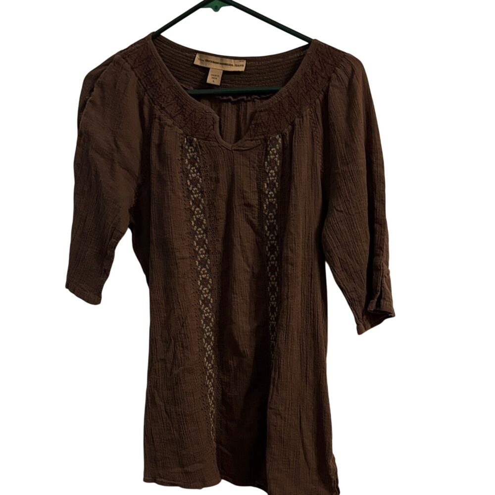 Vintage America Chocolate Brown Tunic Top